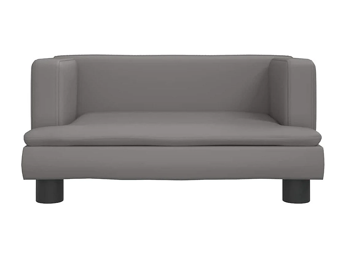 Lit pour chien gris 60x40x30 cm similicuir