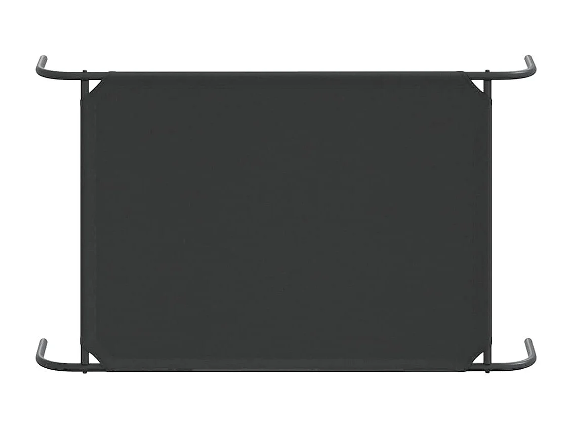 Lit surélevé pour chien noir 110x65x20 cm tissu oxford et acier