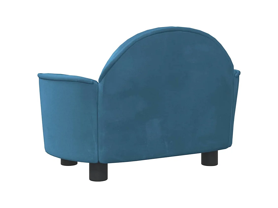 Lit pour chien bleu 66x40x45 cm velours