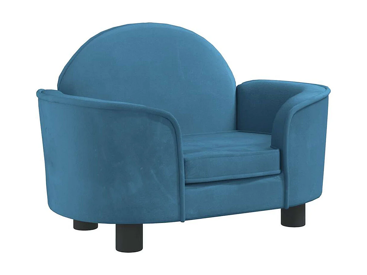 Cama para perro azul 66x40x45 cm terciopelo