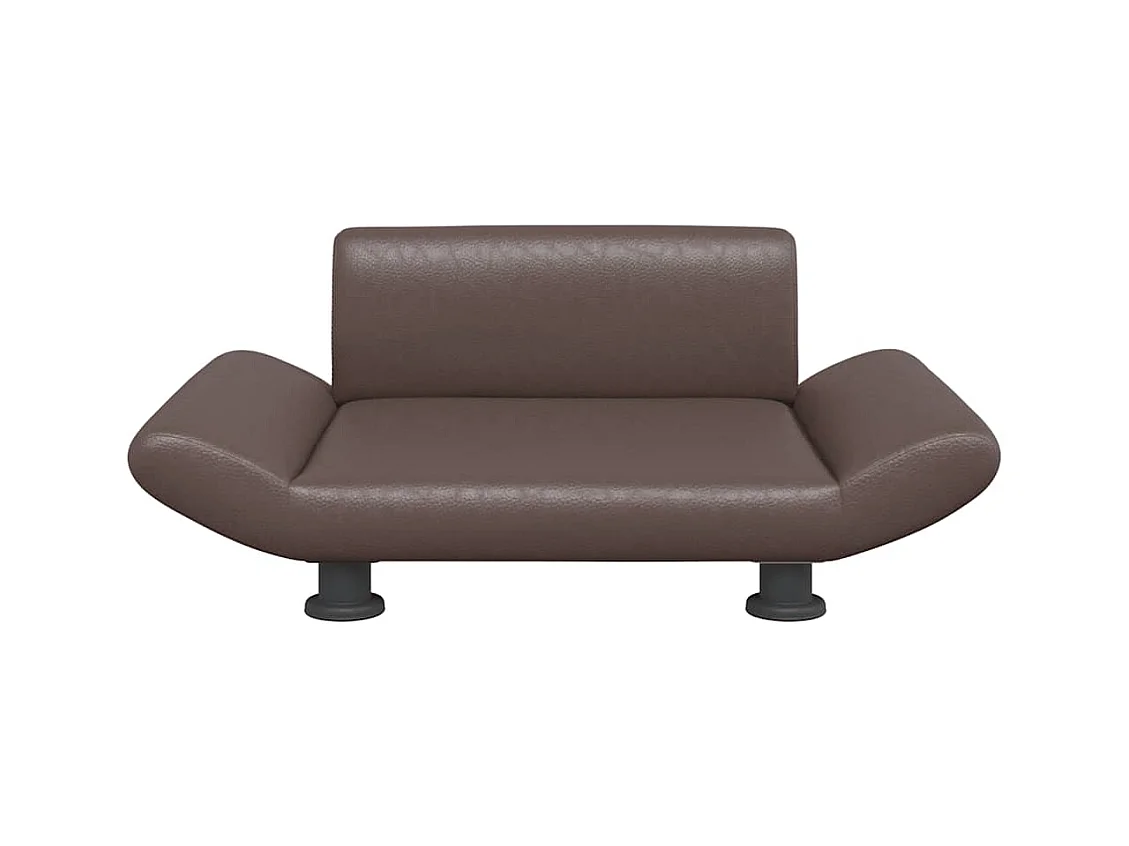 Lit pour chien marron 70x45x28 cm similicuir