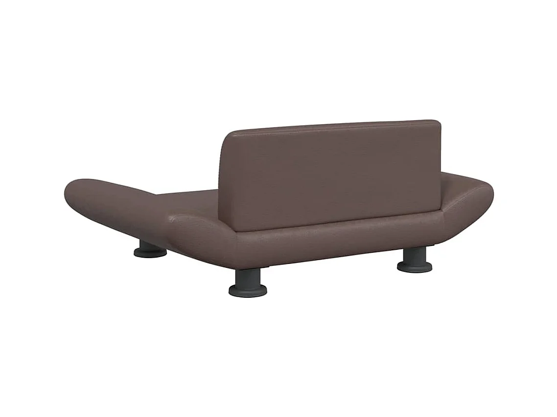 Lit pour chien marron 70x45x28 cm similicuir