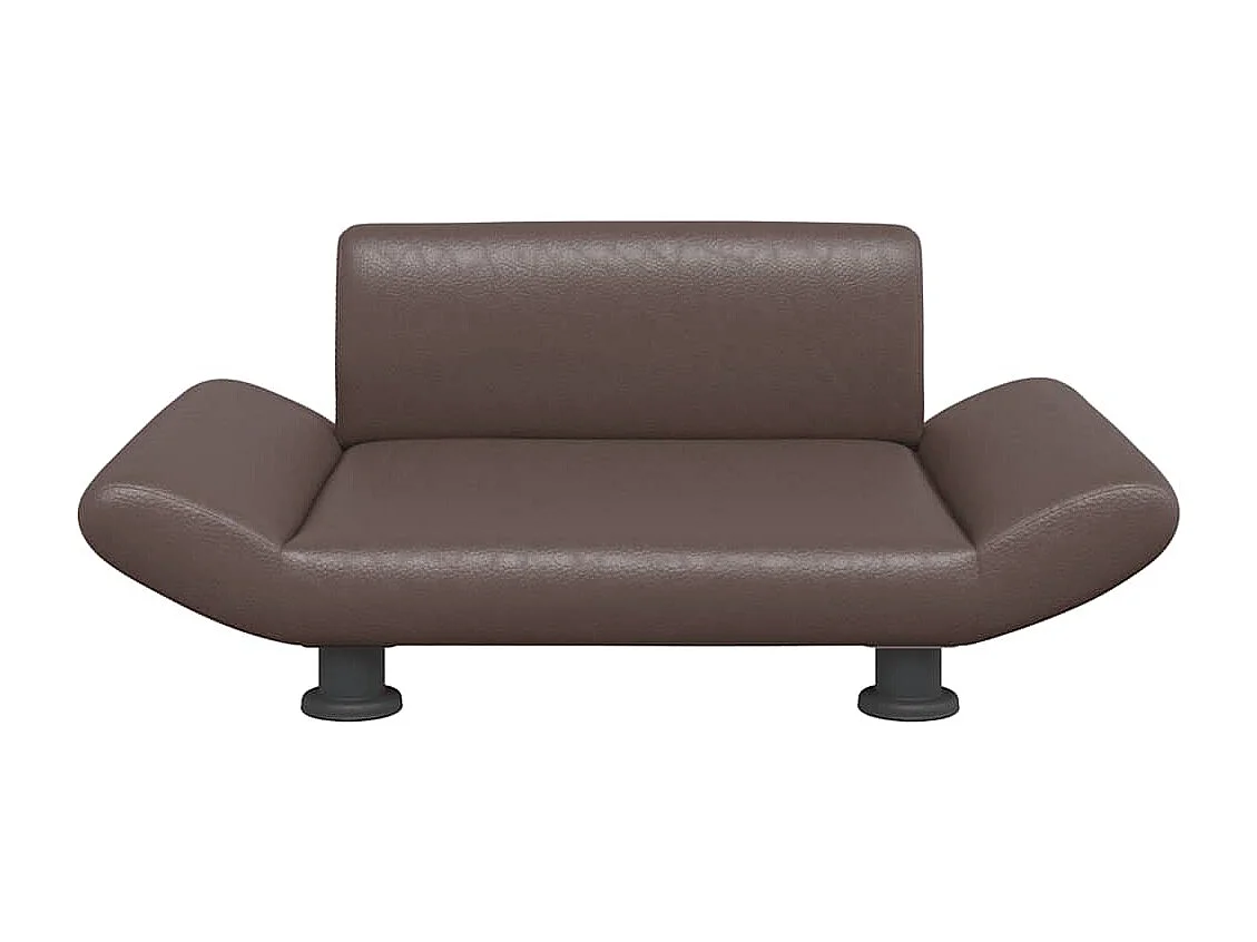 Lit pour chien marron 70x45x28 cm similicuir