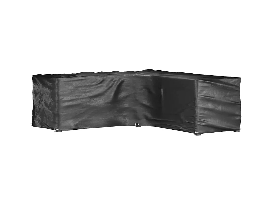 Fundas para muebles de jardín en forma de L, 2 unidades, 16 ojales