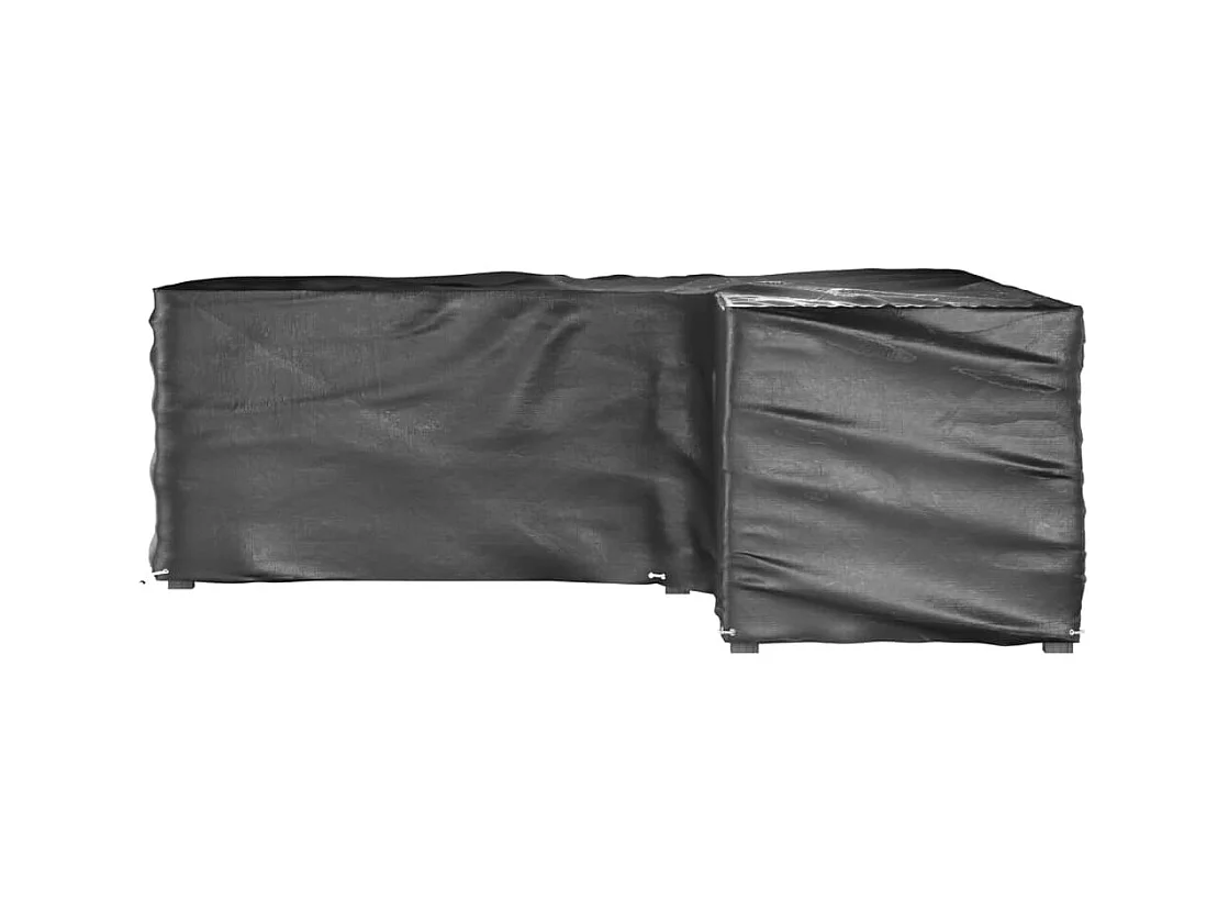 Fundas para muebles de jardín en forma de L, 2 unidades, 16 ojales