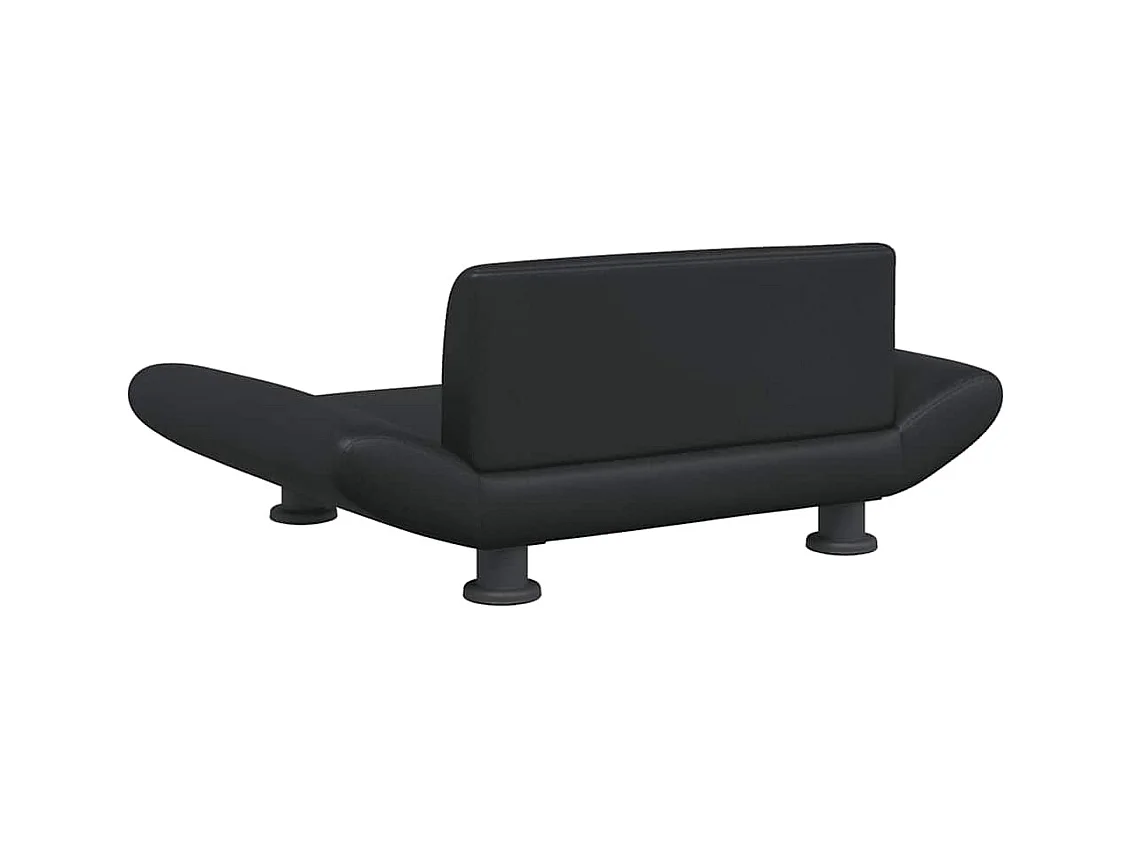 Lit pour chien noir 70x45x28 cm similicuir