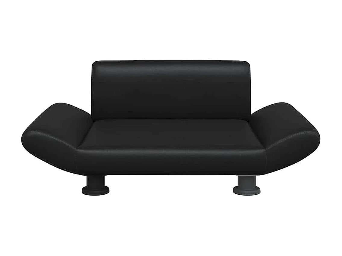 Lit pour chien noir 70x45x28 cm similicuir