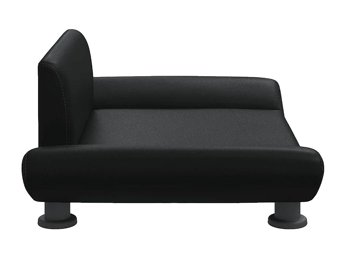 Lit pour chien noir 70x45x28 cm similicuir