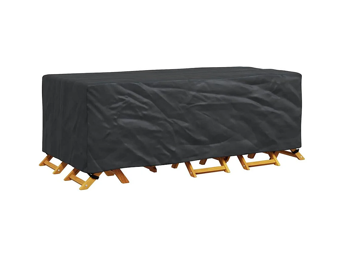Housse pour mobilier d'extérieur Noir 220 x 110 x 70 cm 210D