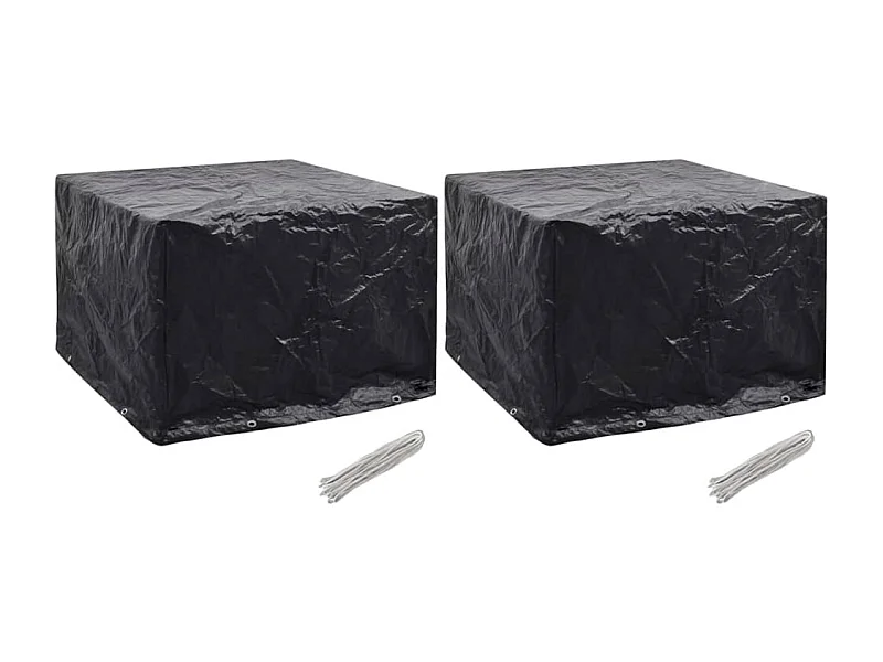 Fundas para muebles de jardín 2 uds 8 ojales 122x112x98 cm