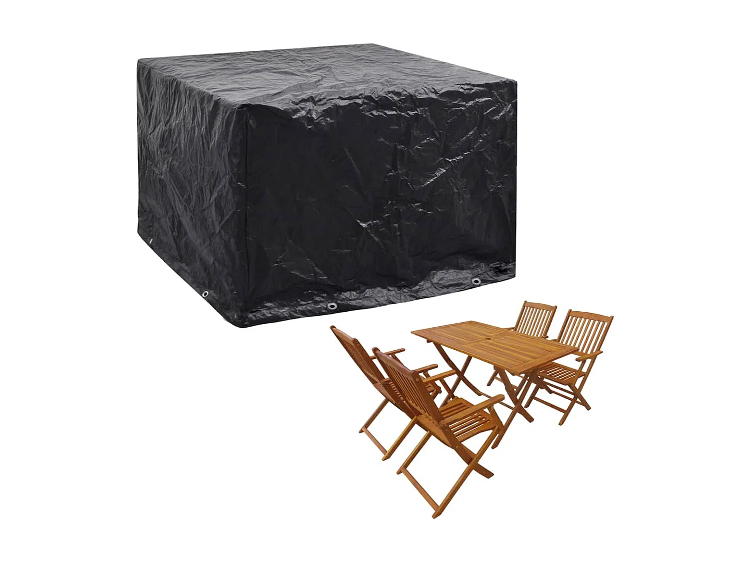 Tuinmeubelhoezen 2 stuks 8 ogen 122x112x98 cm