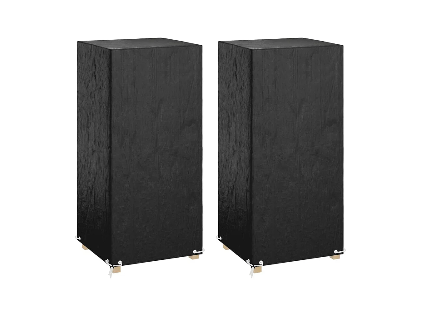 Housses de chaise de jardin 2 pcs 8 œillets 75x70x140 cm PE