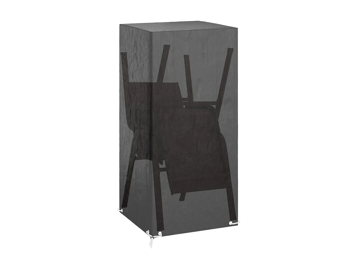 Housses de chaise de jardin 2 pcs 8 œillets 75x70x140 cm PE