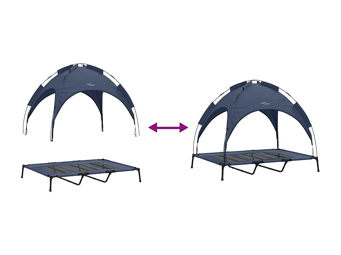 Lit pour Chien Bleu marine xl Acier