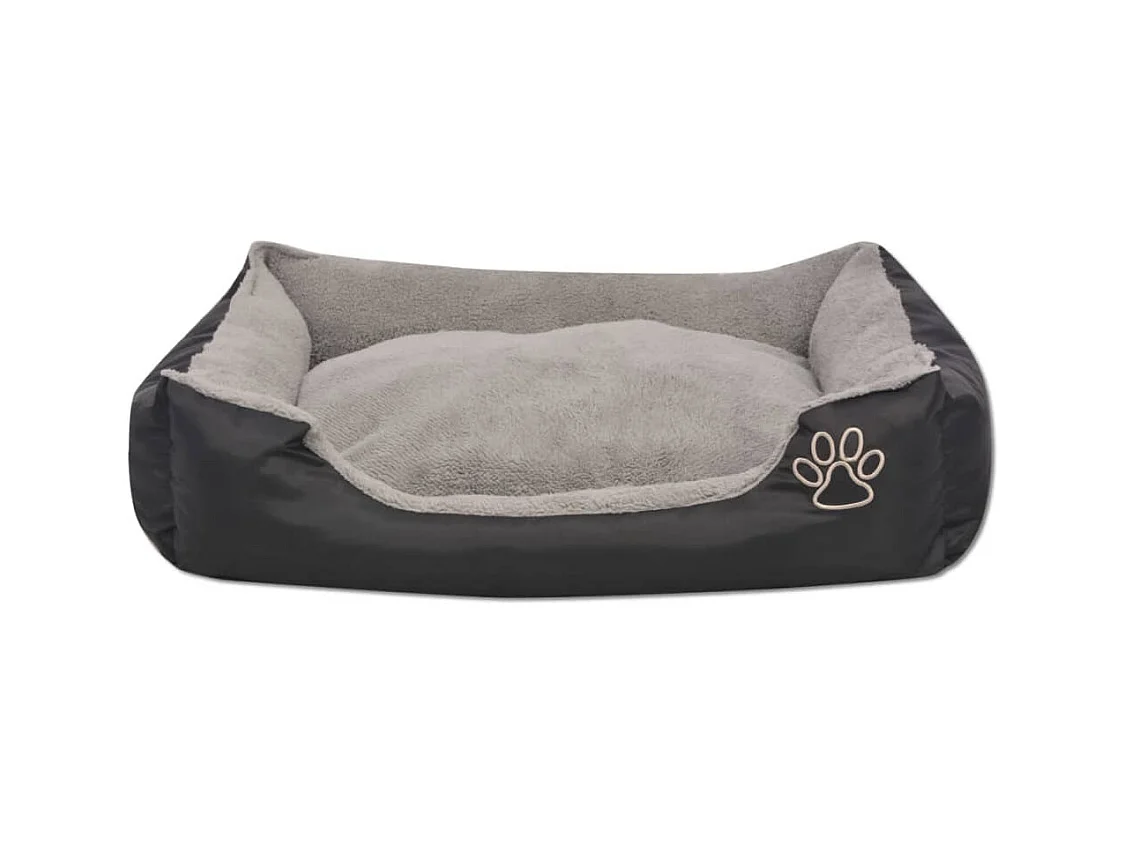 Lit pour chiens avec coussin rembourré Taille XXL Noir