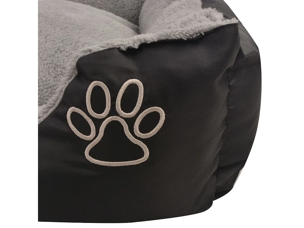 Lit pour chiens avec coussin rembourré Taille XXL Noir