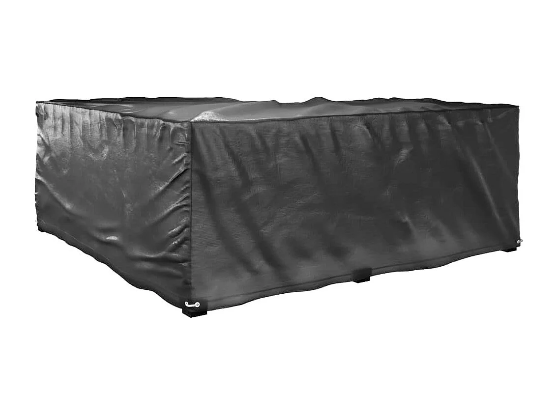 Fundas para muebles de jardín en forma de L, 2 unidades, 12 ojales