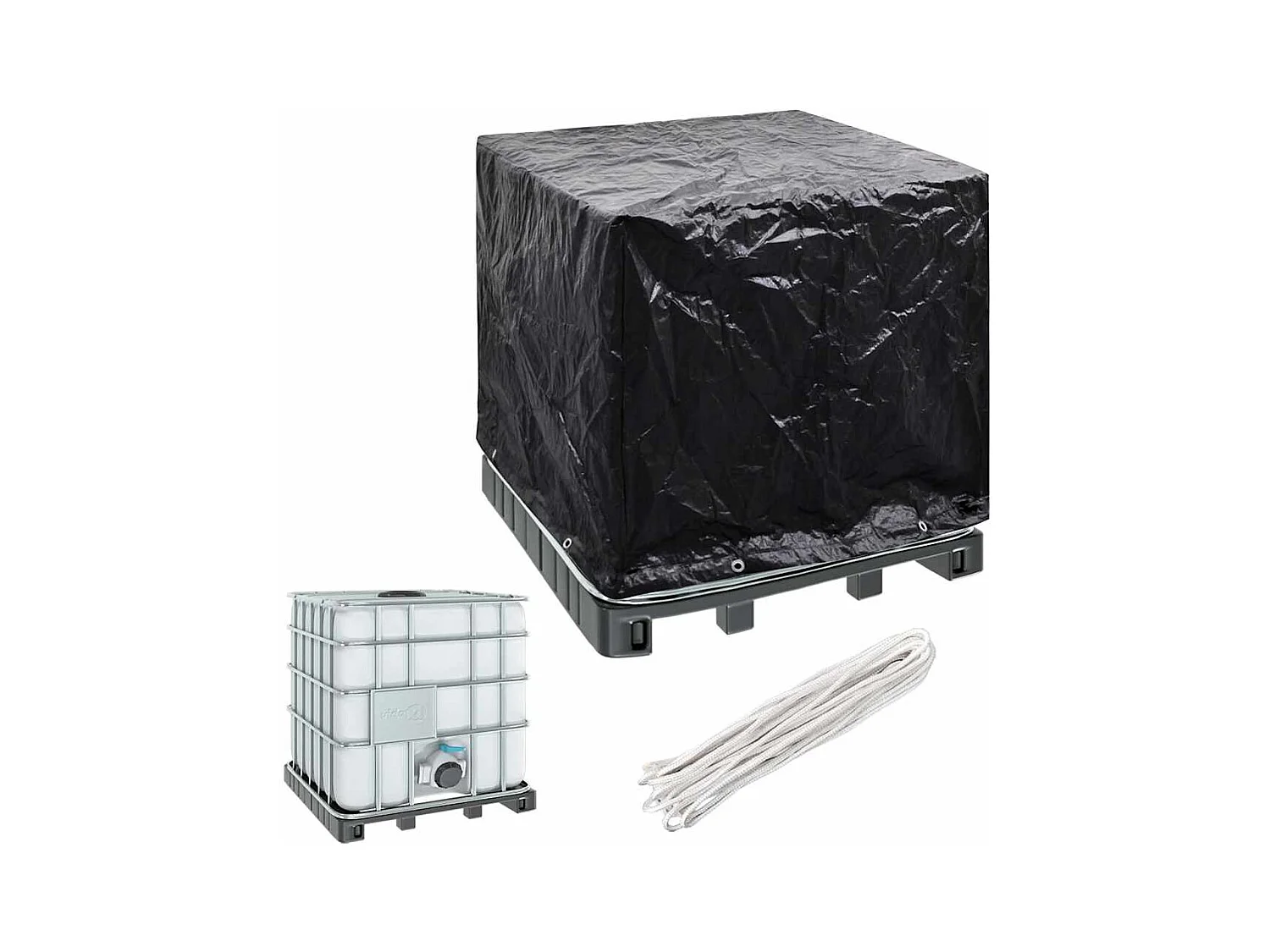 Tapa contenedor IBC 8 ojales 116x100x120 cm