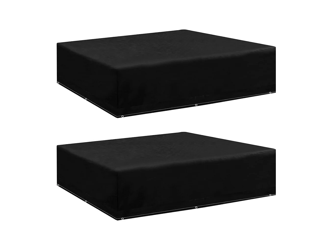 Fundas para muebles de jardín 2 uds 8 ojales 200x200x70 cm