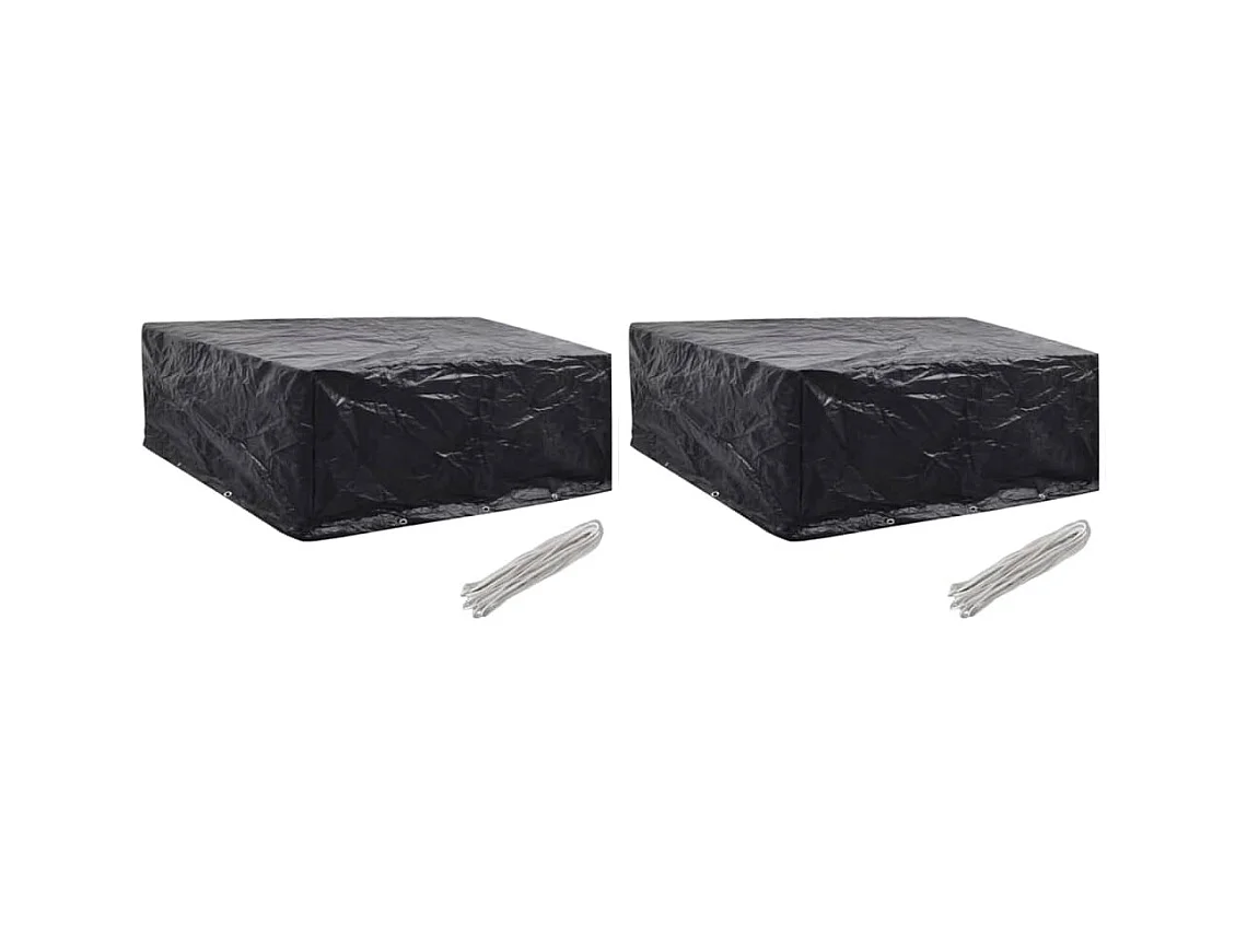 Fundas para muebles de jardín 2 uds 10 ojales 260x260x90 cm