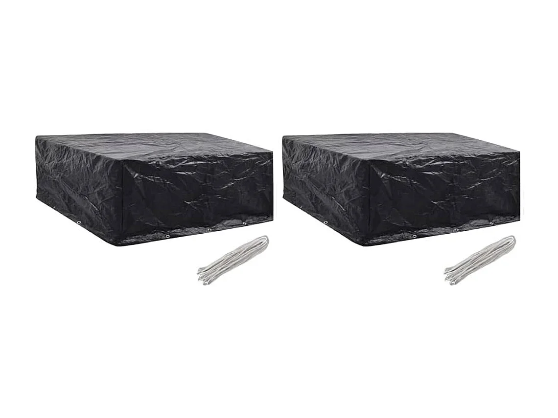 Fundas para muebles de jardín 2 uds 10 ojales 260x260x90 cm