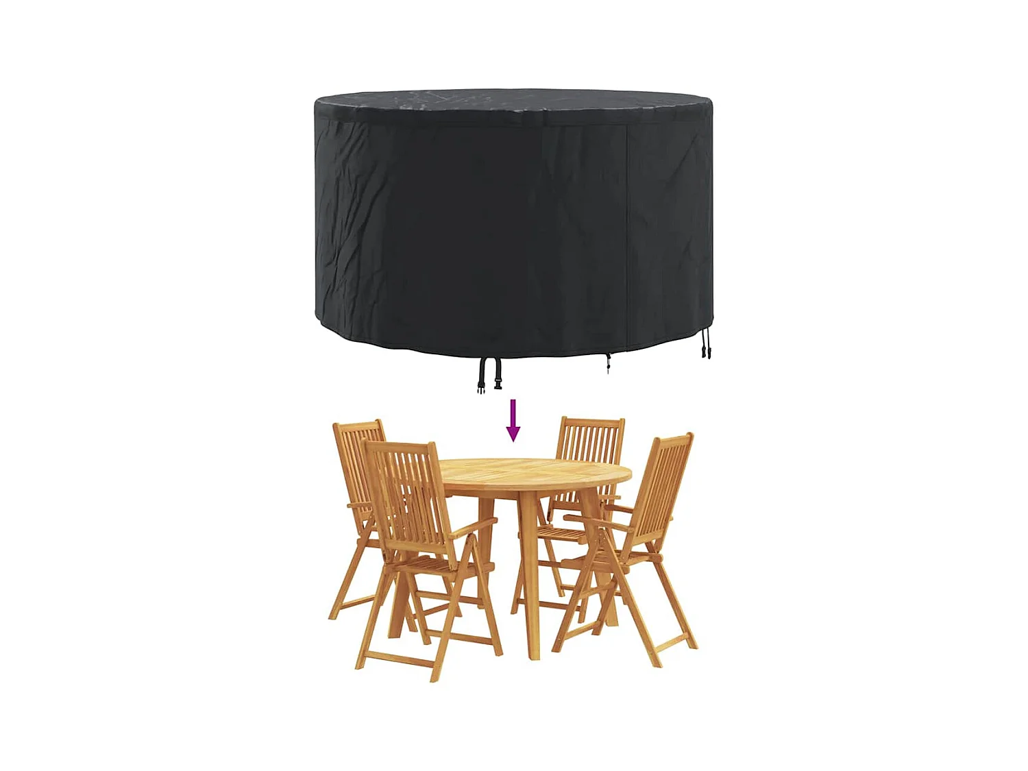 Funda para muebles de exterior 157 x 157 x 71 cm Tejido 210D