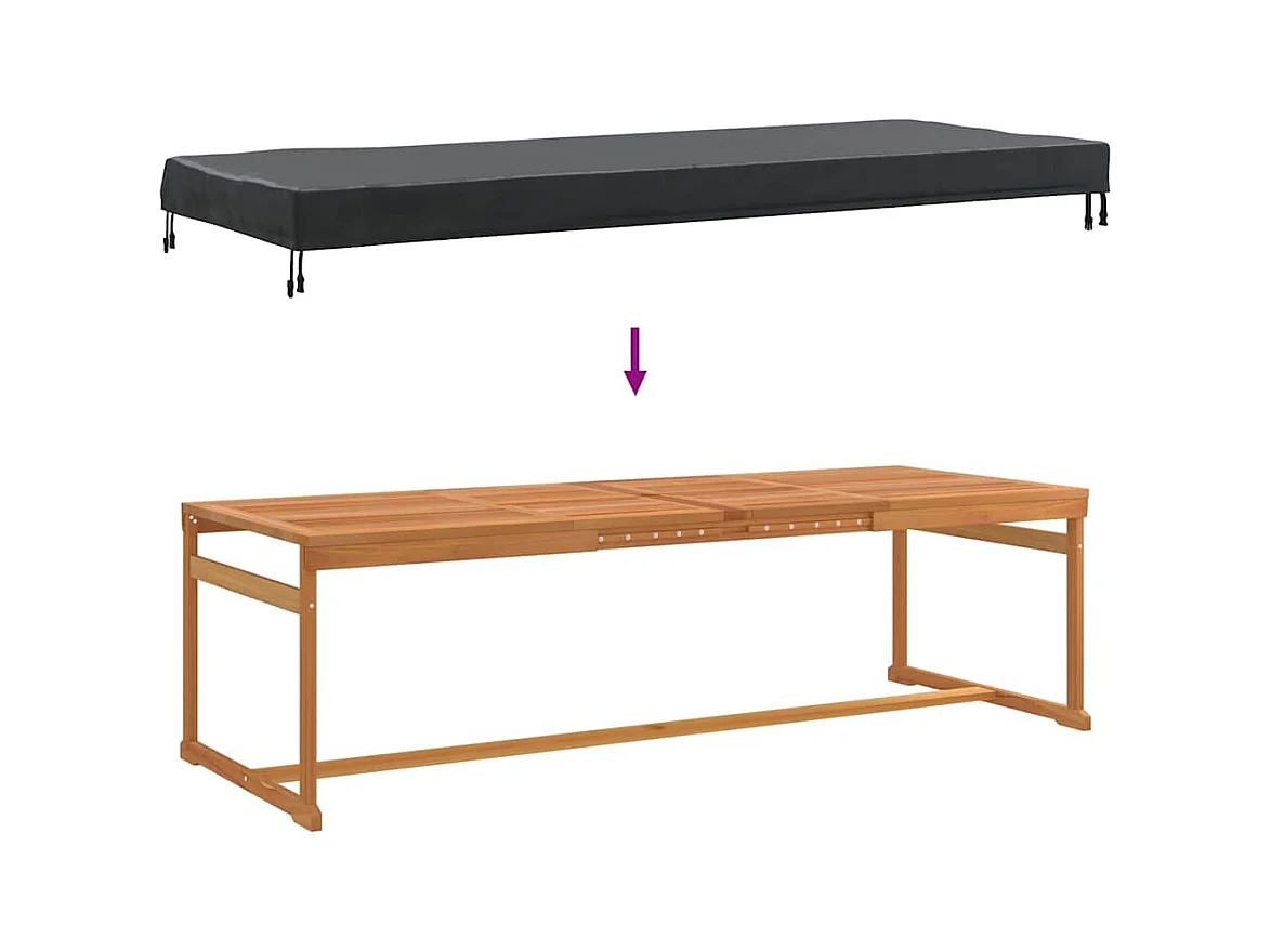 Funda para muebles de exterior 242 x 102 x 15 cm