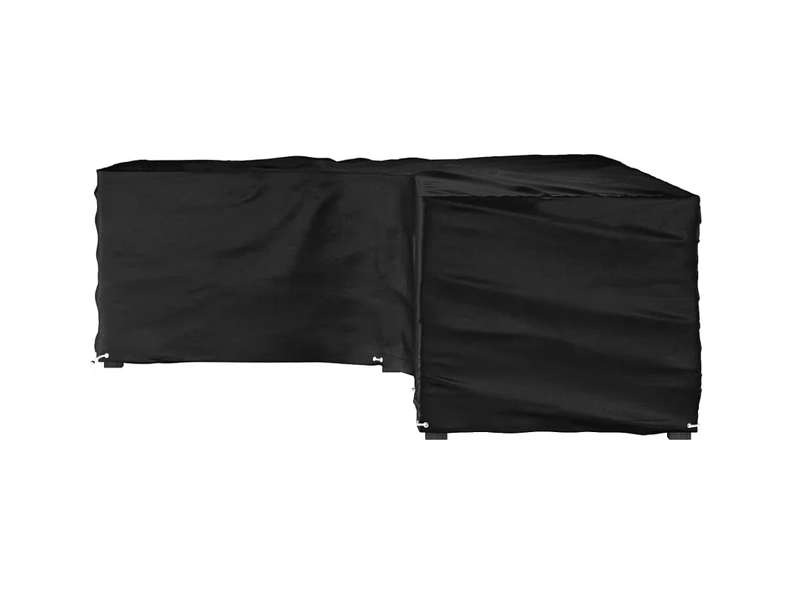 L-vormige tuinmeubelhoes met 18 ogen 220x285x80cm