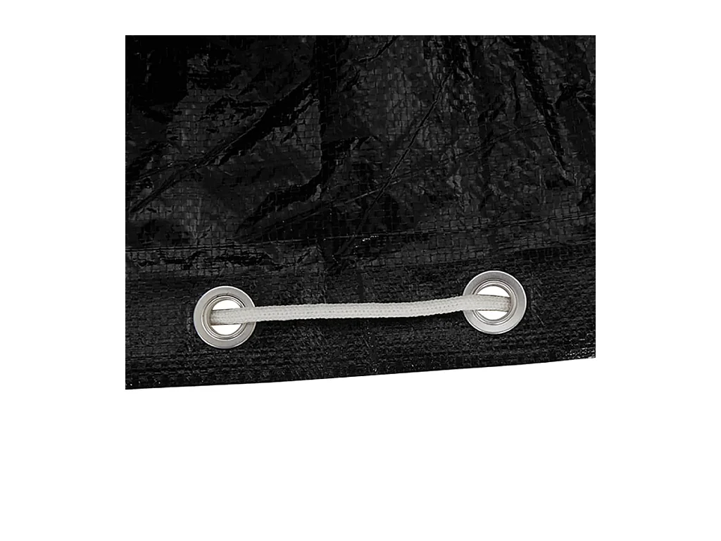 L-vormige tuinmeubelhoes met 18 ogen 220x285x80cm