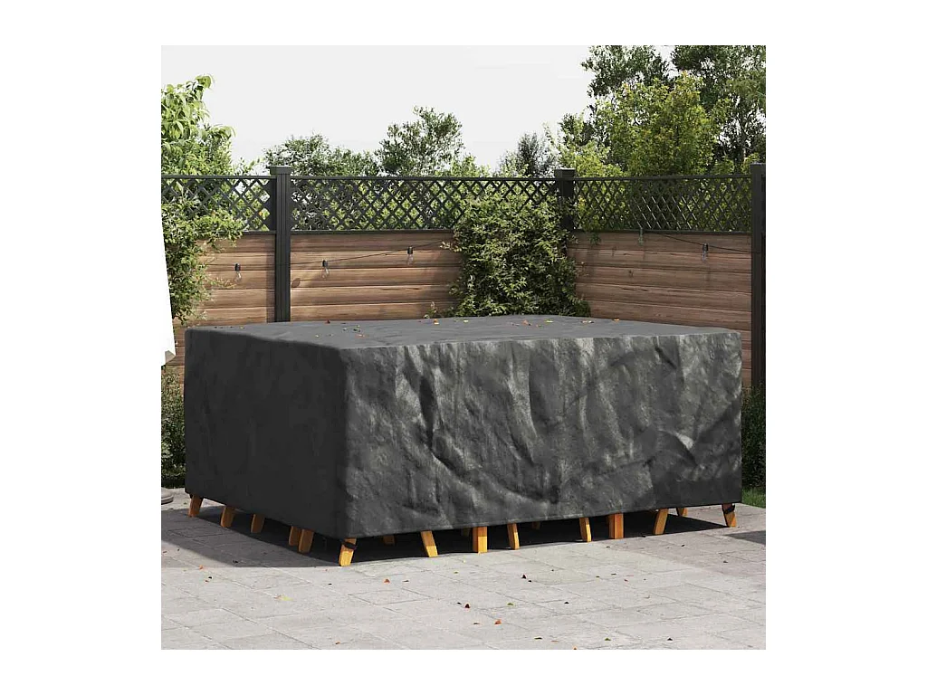 Housse pour mobilier d'extérieur Noir 220 x 190 x 85 cm 600D