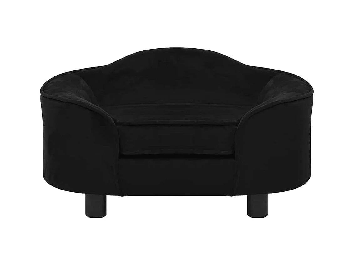 Sofá para perro negro 67x47x36 cm de peluche