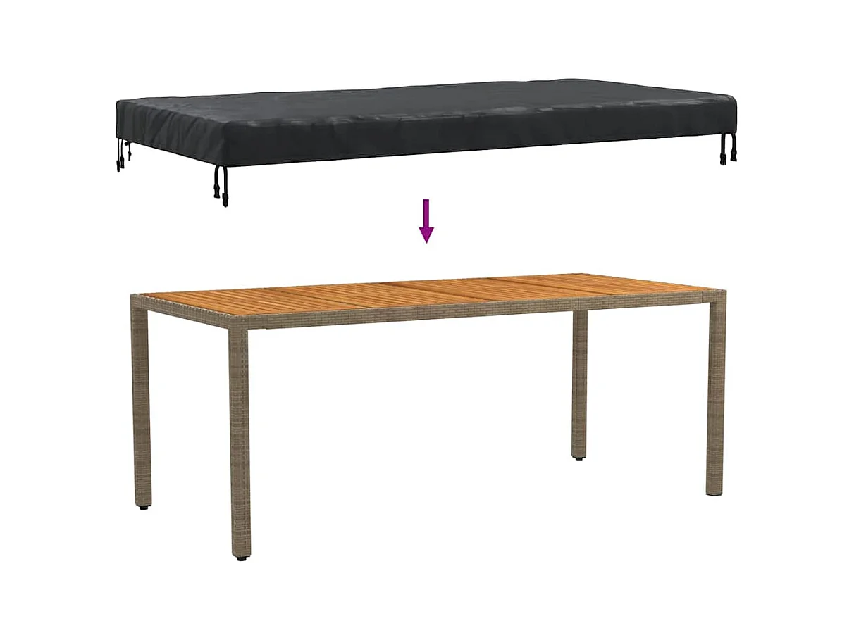 Funda para muebles de exterior 222 x 102 x 15 cm