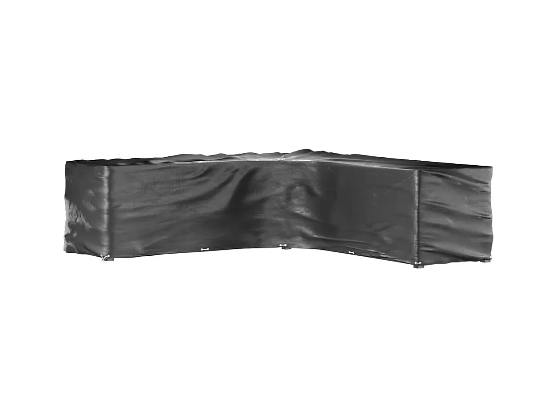 Fundas para muebles de jardín en forma de L, 2 unidades, 20 ojales