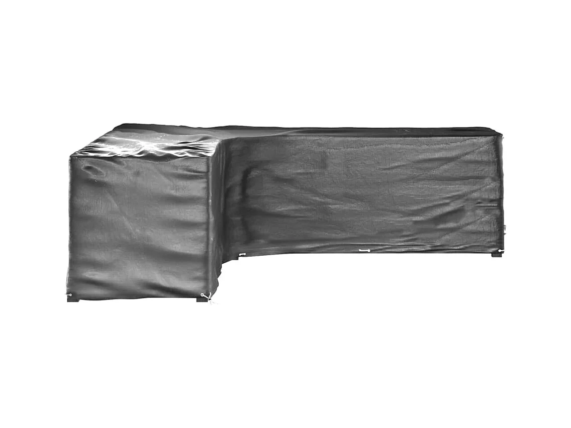 Fundas para muebles de jardín en forma de L, 2 unidades, 20 ojales