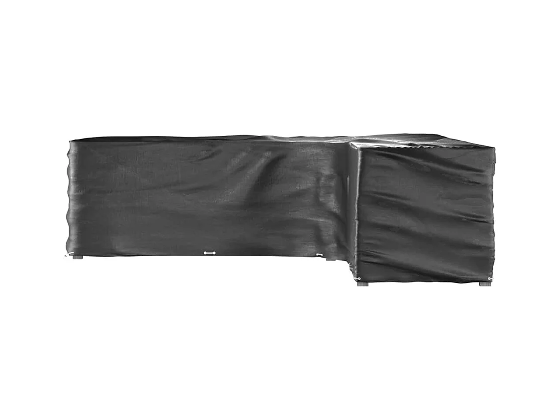 Fundas para muebles de jardín en forma de L, 2 unidades, 20 ojales