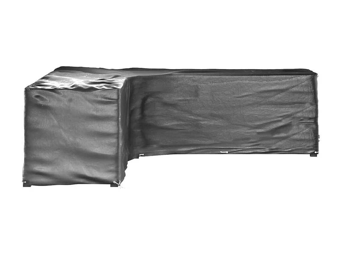 Coprimobili da giardino a forma di L 2 pezzi 20 occhielli