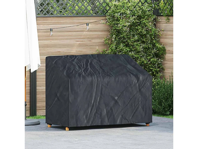 Housse de banc de jardin Noir 134 x 70 x 65 / 94 cm Tissu 210D