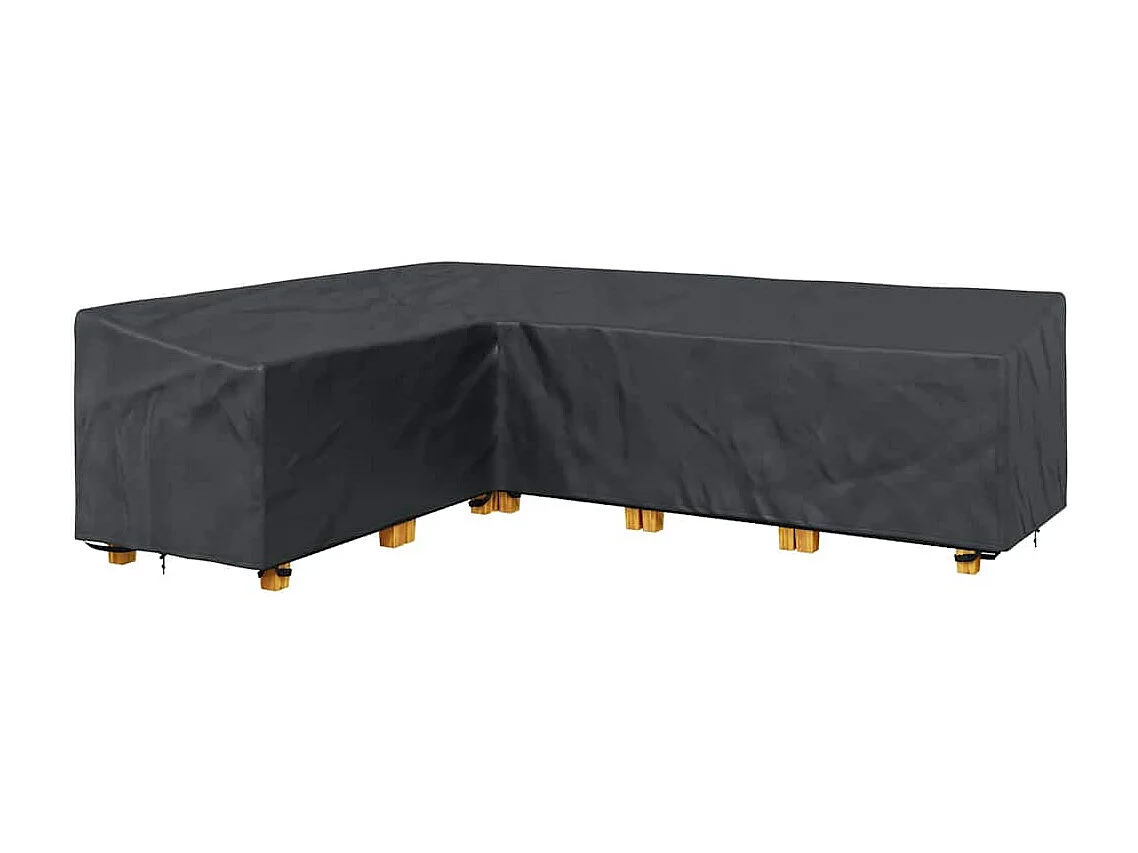 Housse de meubles d'extérieur Noir 286 x 222 x 80 cm Tissu 420D