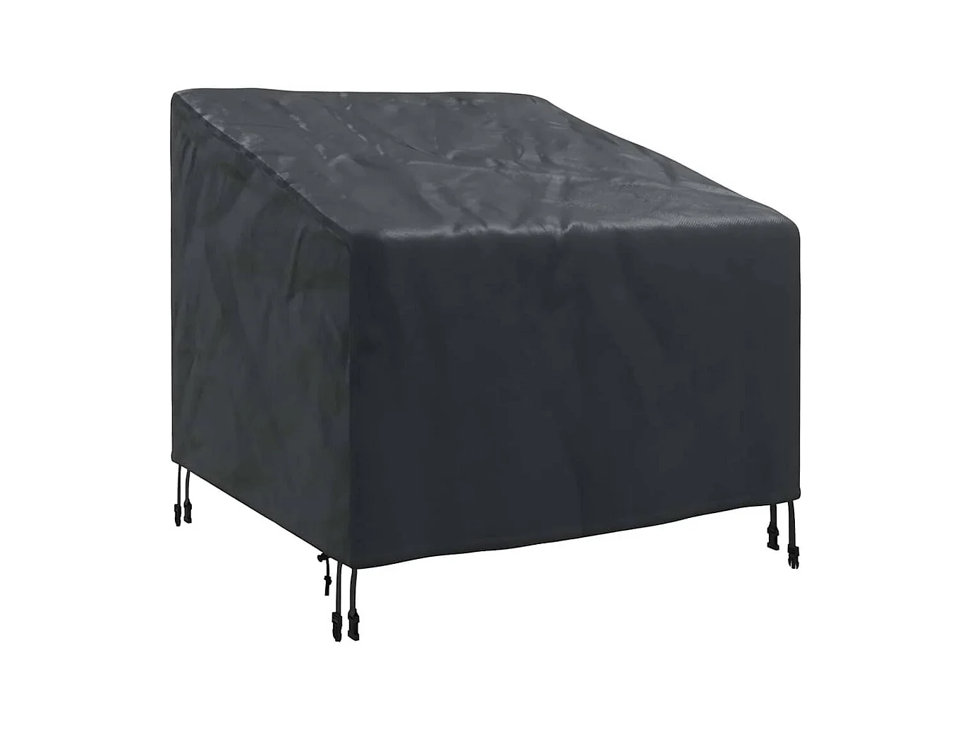 Copertura per sedia da giardino nera 90 x 90 x 50 / 75 cm tessuto 420D