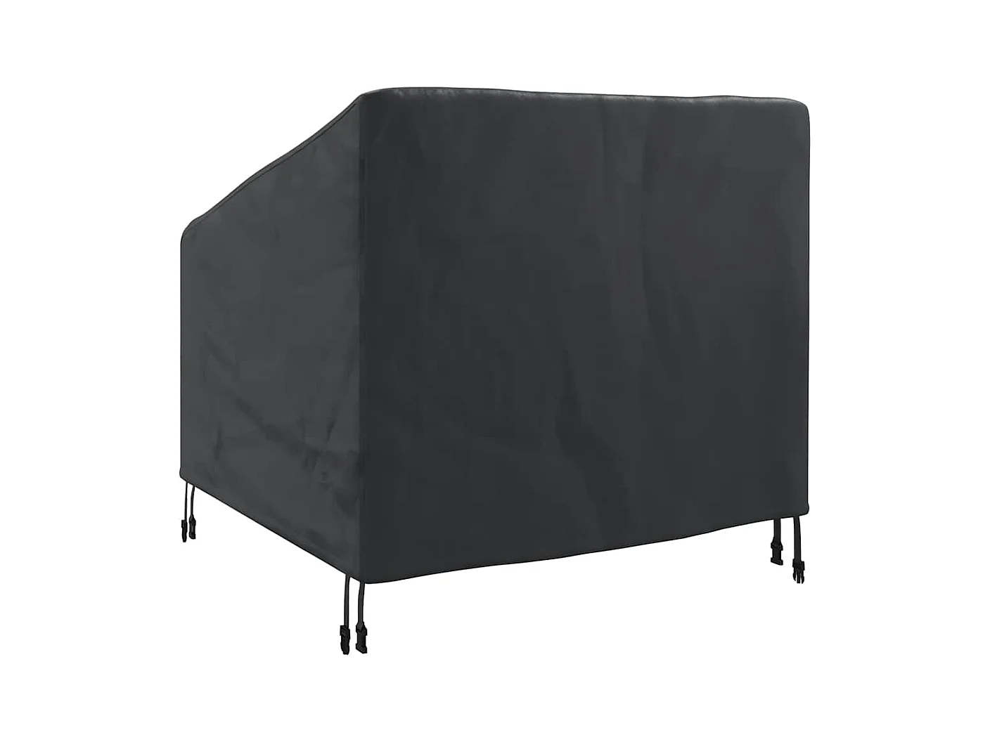 Copertura per sedia da giardino nera 90 x 90 x 50 / 75 cm tessuto 420D