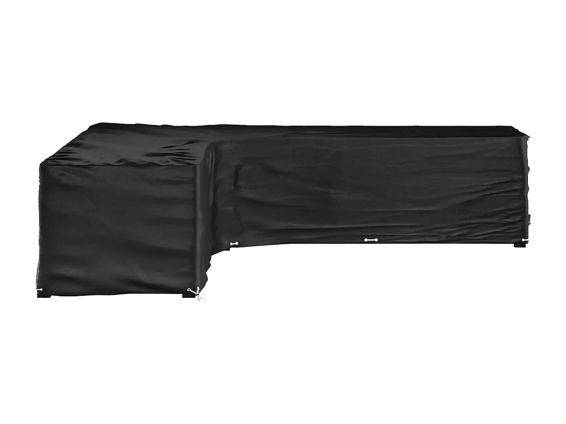 Funda para muebles de jardín en forma de L con 20 ojales 300x300x70cm