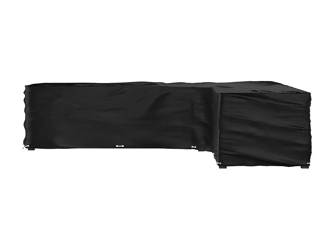 Funda para muebles de jardín en forma de L con 20 ojales 300x300x70cm