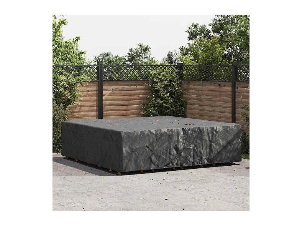 Housse pour mobilier d'extérieur Noir 275 x 275 x 70 cm 210D