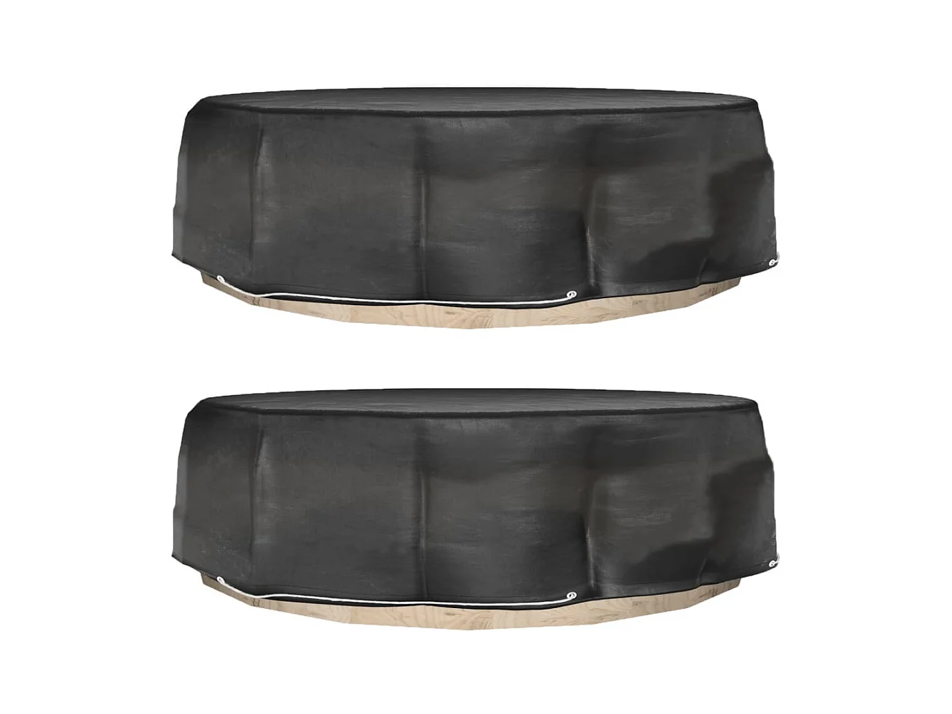 Fundas para isla de salón 2 uds 8 ojales Ø188x50 cm redondas