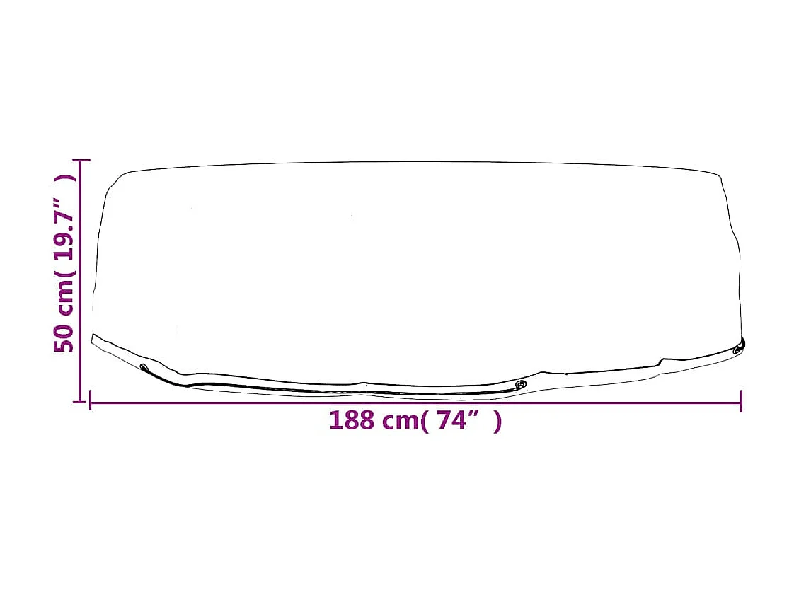 Housses pour salon îlot 2 pcs 8 œillets Ø188x50 cm rond