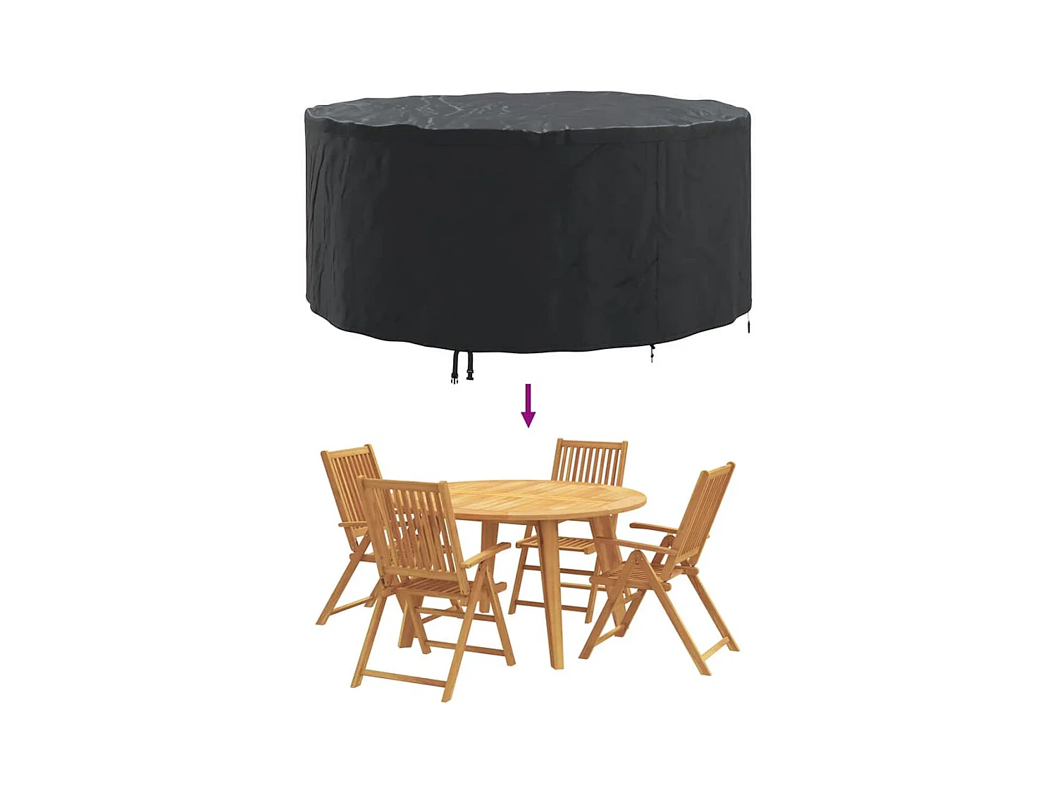 Funda para muebles de exterior 200 x 200 x 85 cm tejido 420D