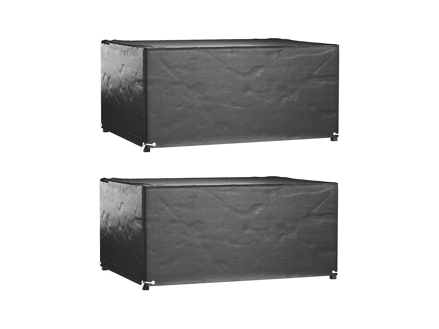 Fundas para muebles de jardín 2 uds 8 ojales 160x120x75cm rectangular