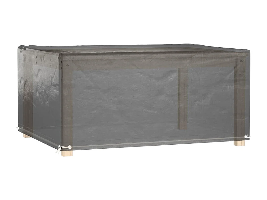 Copri mobili da giardino 2 pezzi 8 occhielli 160x120x75cm rettangolare