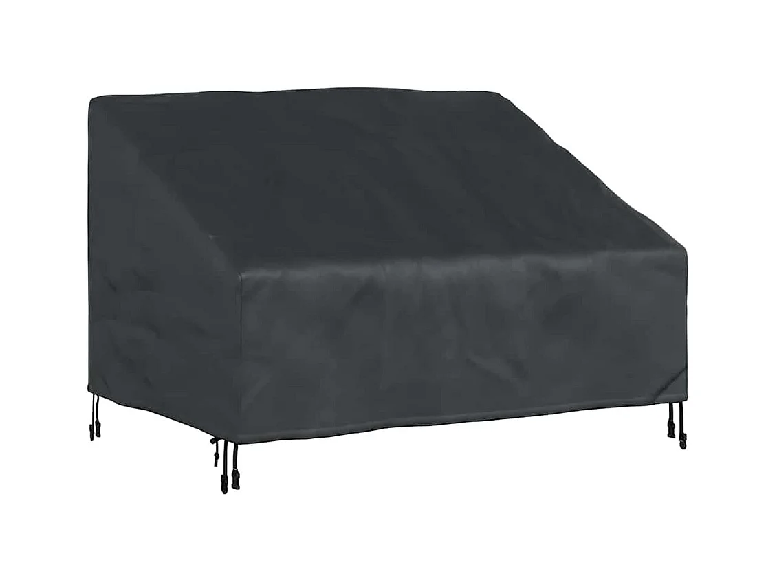 Funda para banco de jardín Negro 130 x 95 x 40 / 80 cm Tejido 420D