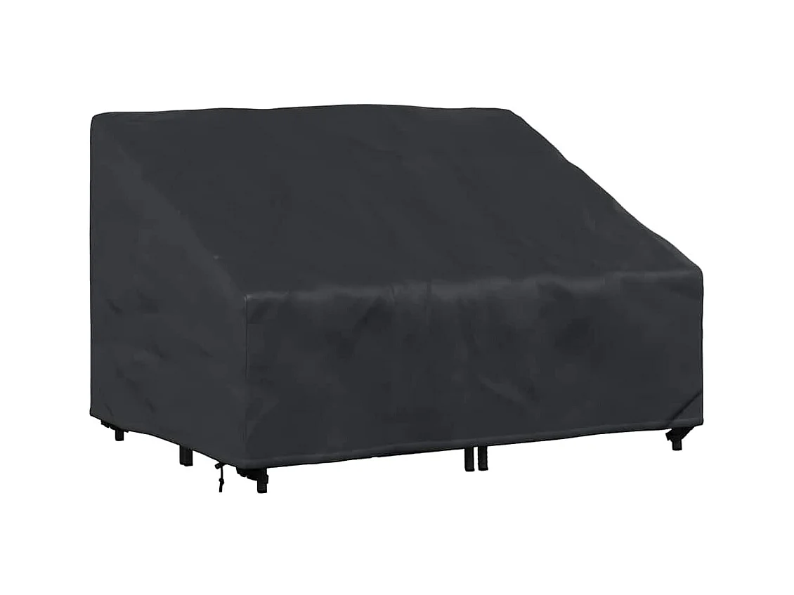 Funda para banco de jardín Negro 130 x 95 x 40 / 80 cm Tejido 420D